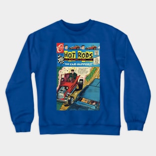 Vintage red Hotrods and Racing Cars Crewneck Sweatshirt